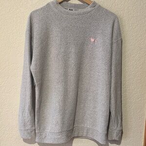 PINK Gray Crewneck Sweater